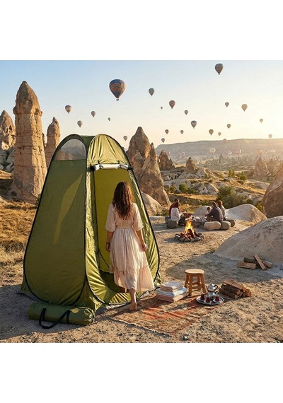 Otomatik Kamp Giyinme Çadırı 120x120x190 Cm Pop-up Duş, Tuvalet & Soyunma Kabini Çok Renkli