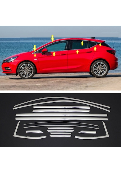 Opel Astra K Cam Çıtası Çerçevesi Kromu Nikelajı Komple Hb
