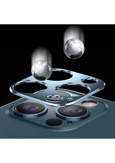 Apple, Uyumlu iPhone 12 3d Metal Kamera Koruyucu Metal Lens- 5775