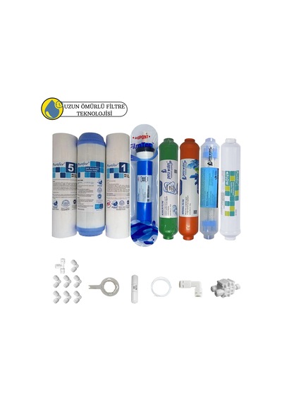 Purefer Açık Kasa Çift Sedimentli Sertifikalı 8li Filmtec Dupon Mebran Mineral +alkalili+detox