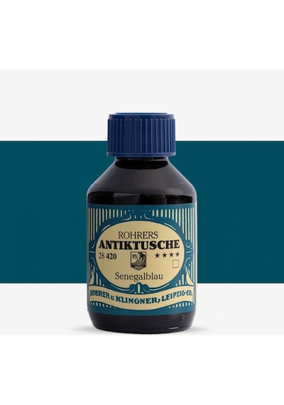 Rohrer &klingner Antik Mürekkep 28-modern Sanatçılar İçin Profesyonel Mürekkep 100ml 420-senegalblau Çok Renkli