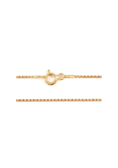 Omar Silver Unisex Küp 1 Mm Kolye Gümüş Rose Zincir Omr8033