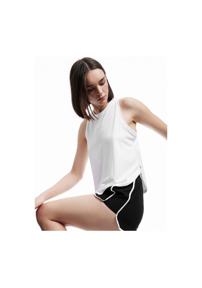 Koton Kolsuz Bisiklet Yaka Spor Atlet Beyaz 5sak30183nk Beyaz