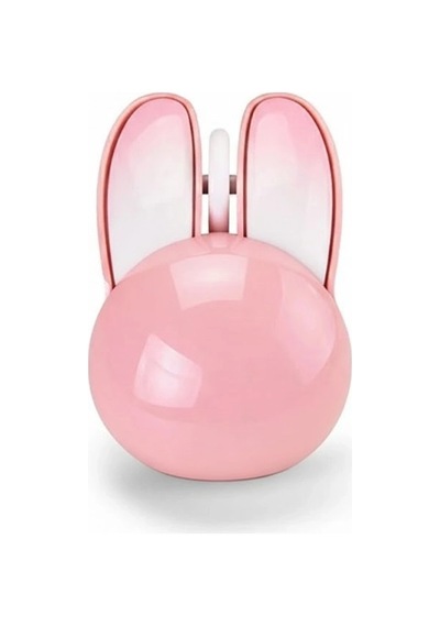 Tavşan Figürlü Kablosuz Mouse Pil Dahil Etiket Hediyeli Pembe