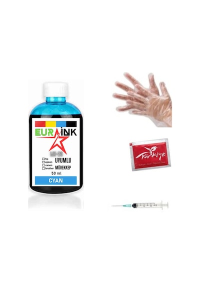 Epson Ecotank L3211 Yazıcı Uyumlu Mürekkep Cyan 50 Ml 103
