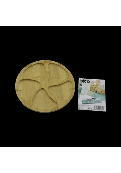 Bambu 5 Bölmeli Yuvarlak Servis Tepsisi 20 X 1.4 Cm Açık Mavi