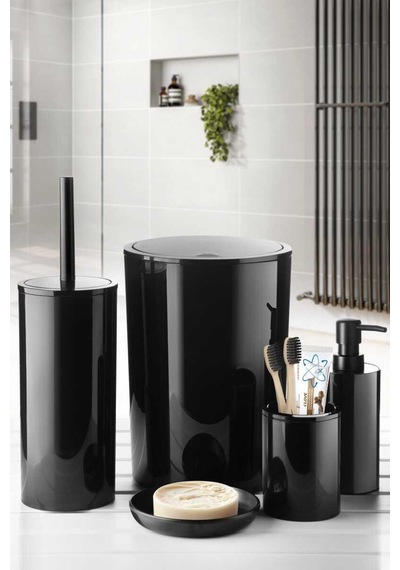 Flores 5li Banyo Seti Siyah Renk