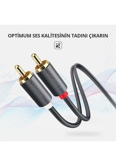 Ugreen 2rca To 2rca Ses Kablosu, 3 Metre, 10519