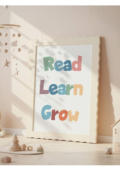 Read Learn Grow Dijital Baskı Poster V6 Çerçevesiz