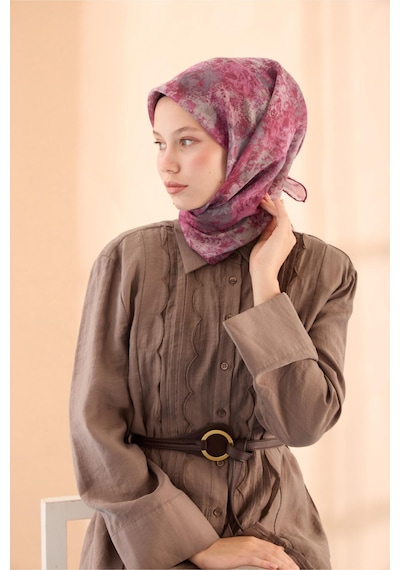Silk Home Soft Eşarp 73095-21 Fuşya, Gri, Füme, Sisli Yeşil