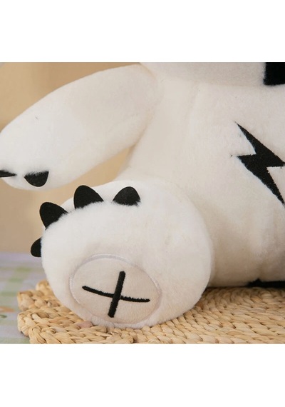Gost Stitch Peluş Oyuncak Siyah Gözlü Siyah Beyaz Stich Peluş 20cm Çok Renkli