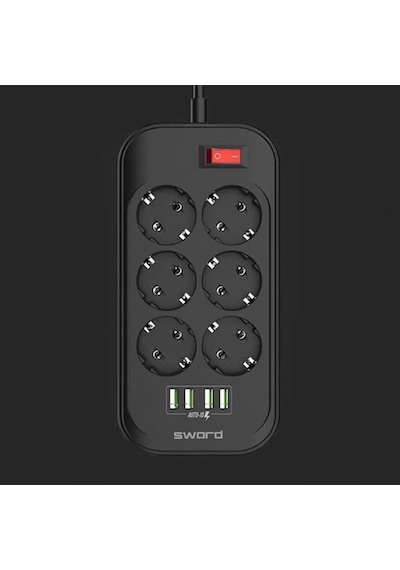 Sword Uzatma Kablosu Sw-4u6pb 6 Prızlı + 4 Usblı Diğer