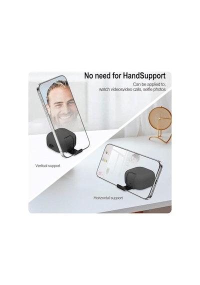 Samsung Galaxy Buds4 Ve Buds4 Pro Uyumlu Güvenlik Kilitli Telefon Standı Fonksiyonlu Premium Kulaklık Kılıfı Gri