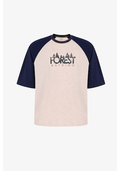 Penti Erkek Hidden Woods Kamuflaj Desenli Oversize Pantolon Kısa Kollu Pijama Takımı Çok Renkli