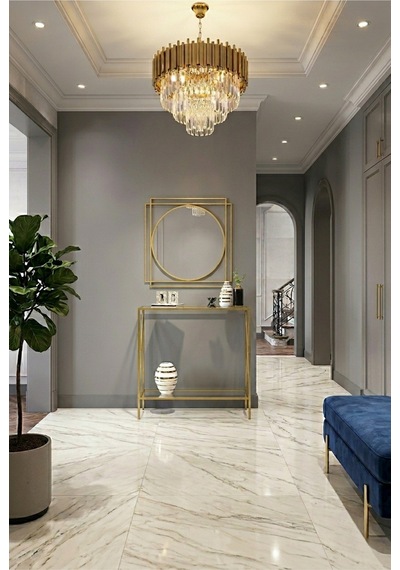 Gilda Gold Metal Dresuar Ve Ayna Seti