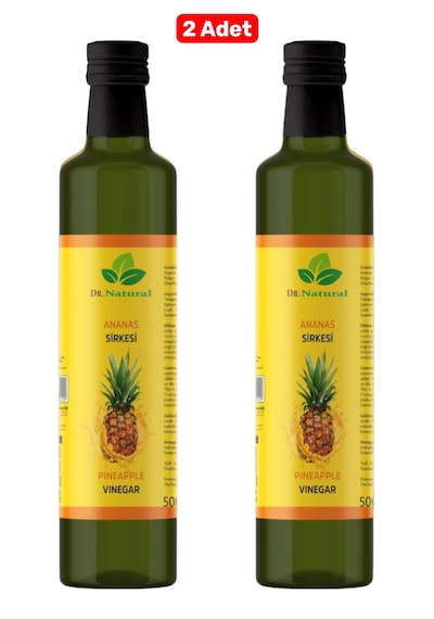 2 Adet Ananas Sirkesi Doğal Fermantasyon Detox Sirke 500 Ml