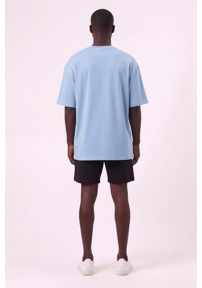 Lixa Air Jordan Mavi Erkek Oversize T-shirt 142710 SİYAH