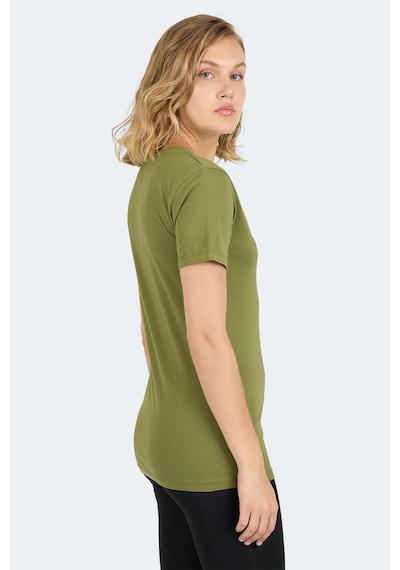Slazenger Kornelı I Kadın Slim Fit Haki Tişört Haki