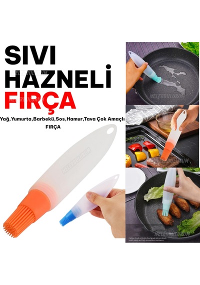 Hazneli Yağ,yumurta,barbekü,sos,hamur,tava Çok Amaçlı Isıya Dayanıklı Silikon Fırça Yağdanlık Çok Re Diğer