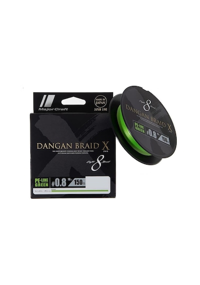 Major Craft Dangan Braid X 8x İp Misina Pe 0.8 0.10mm 16lb/7.26kg 150mt Yeşil İp Misina