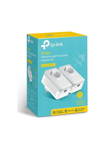 Tp-Link Tl-Pa4010P Kıt Av600 Ac Güç Soketli Powerline Adaptör Baş