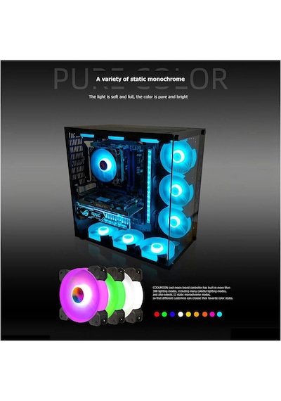 Coolmoon Yuhuan12cm Argb Kasa Fanı - 120mm Pc Fan - 5v 3pin Pwm Bağlantı