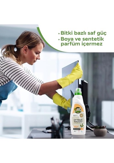 Just Green Organic Doğal Çok Amaçlı Temizleyici Sprey, Bebek Ve Evcil Hayvan Alanlarına Özel Hipoalerjenik Genel Y 10'lu Set
