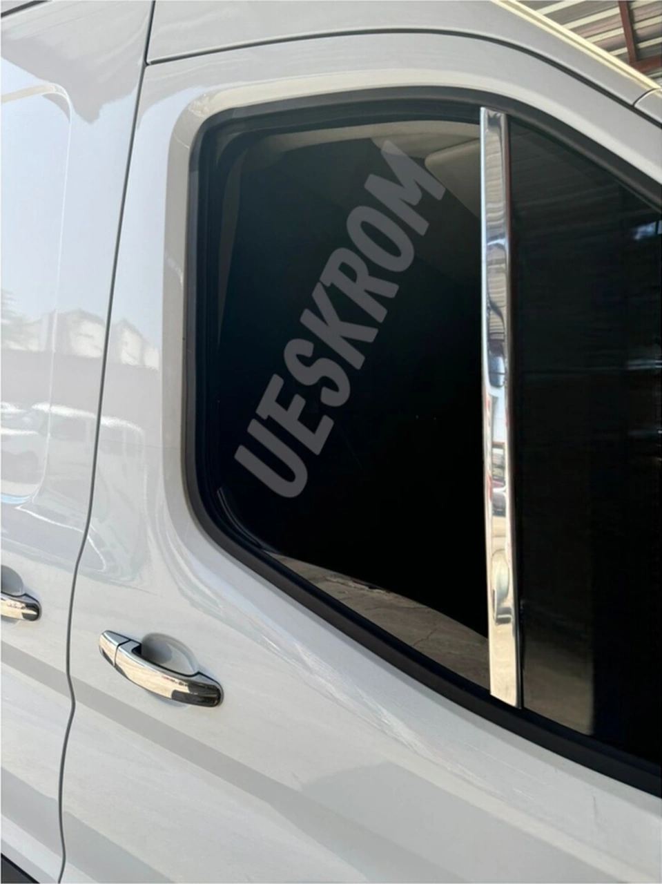 Ueskrom Ford Transit Krom Cam Direk Çıtası 2003-2013 Uyumlu 2 Prç.