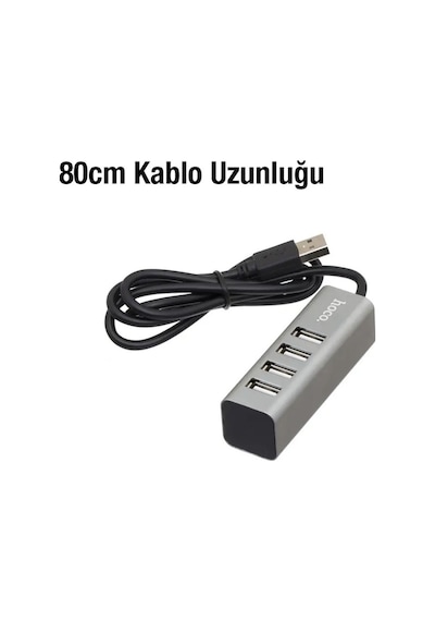 Hoco Hb1 80cm Kablolu 4 Portlu Usb Çoğaltıcı Hub Adaptör