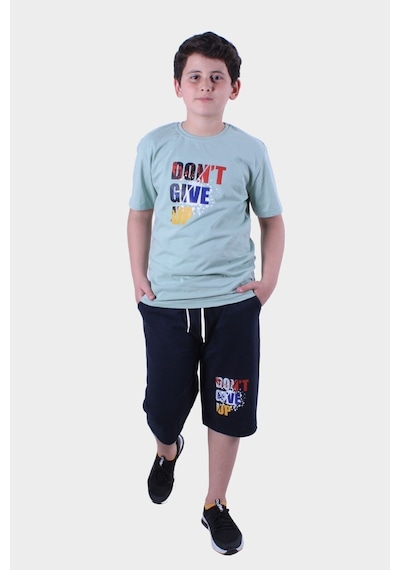 Fyk Kids Erkek Çocuk Alt-üst Kapri-tişört Takım Mint Yeşili
