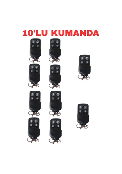 Uk-911 433.92mhz Kopyalanabilir Garaj Kumandası Bft Nice Beninca Uyumlu 4 Tuşlu 10 Adet