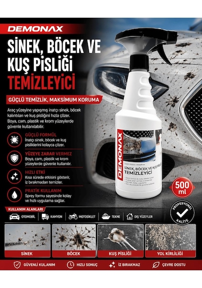 Sinek Böcek Ve Kuş Pisliği Temizleyici Standart