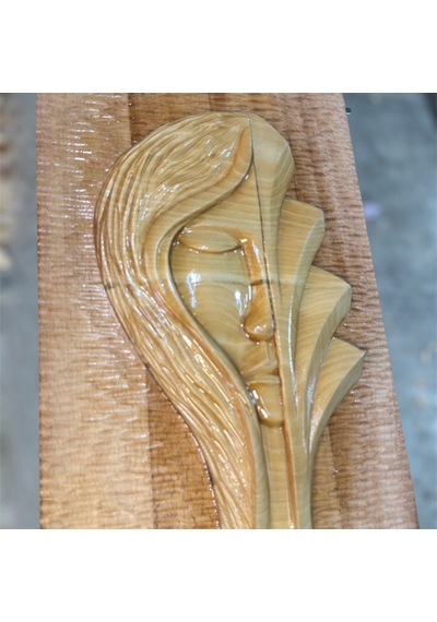 Ahşap El Oyması Dekoratif Pano 46x23 Cm