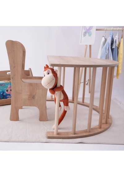 Reyo Montessori Sincap Pikler Aktivite Ve Oyun Masası, Kaydıraklı Tırmanma Seti Ve Sandalye Çok Renkli Reyo Montessori Sincap Pikler Aktivite Ve Oyun Masası, Kaydıraklı Tırmanma Seti Ve Sandalye Çok Renkli