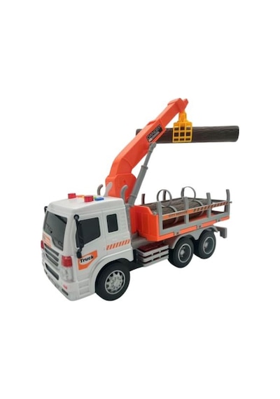 Ctoy Oyuncak Sesli, Işıklı Ve Pilli Vinçli Kütük Taşıyıcı - Ctoy-wy300f