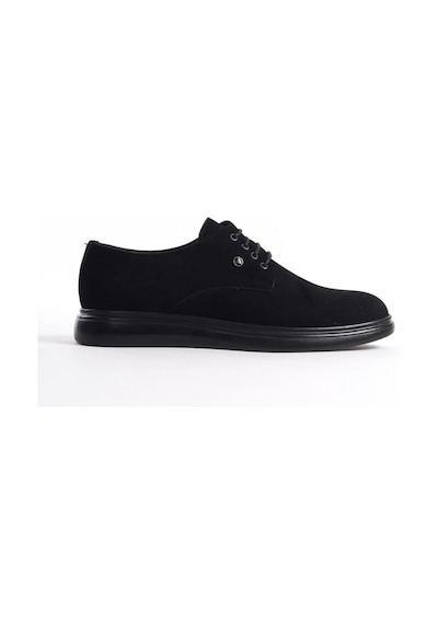 Mubiano Mbrgn87-s Siyah Erkek Süet Bağcıklı Loafer Siyah