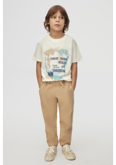 Xo Kids Erkek Çocuk Tişört 4-8 Yaş 48537 Ekru