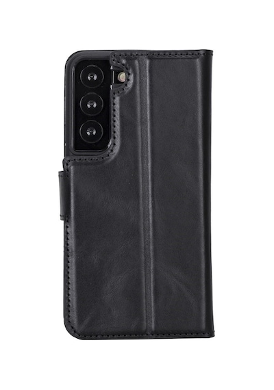 Samsung Galaxy S22 Uyumlu Deri Cüzdanlı Kılıf MWWN RST1 Siyah