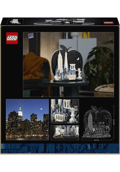 LEGO® Architecture New York City – Büyük Elma 21066 - Yetişkinler için Gizli Sürpriz İçeren Yaratıcı Model Yapım Seti (1465 Parça)