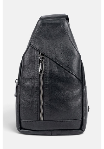 Lederax Hakiki Deri Göğüs Çantası Küçük Boy Bodybag Ld683 Siyah