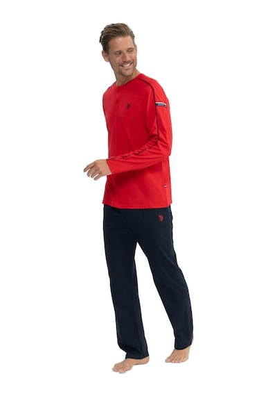 U.s. Polo Assn. 18836 Erkek Kırmızı Patlı Pijama Takımı 001