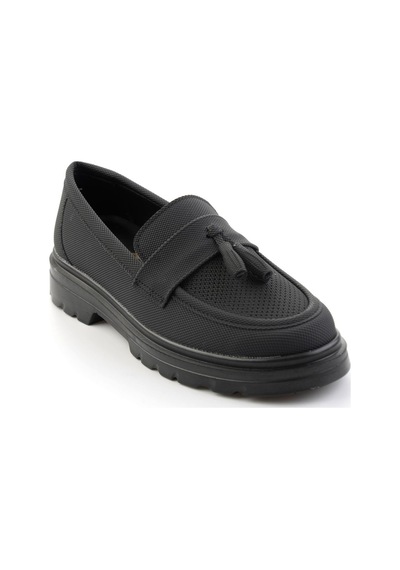 Bambi Siyah Kadın Loafer Ayakkabı K01536105137 Siyah