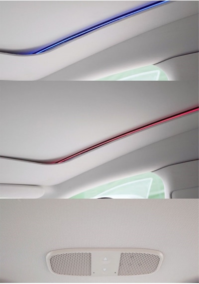 Tesla Juniper Elektrikli Senkronize Led Sese Duyarlı Tavan Güneşliği - İç Döşeme Rengi