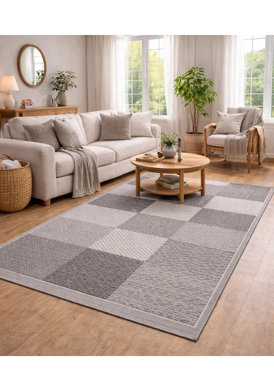 Merinos Rs Sisal 79269-096 Özel Kesme Halı Gri Çok Renkli