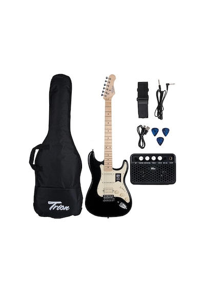 Trion Tgp-112-bk Aksesuar Ve Amfi Dahil Siyah Elektro Gitar Seti