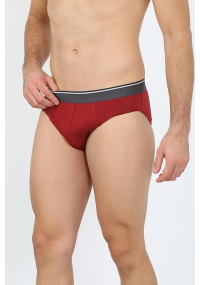 İbrahim Burak Etiler Collection Moda Çizgi Erkek Pamuk Likralı Slip Bordo 40132