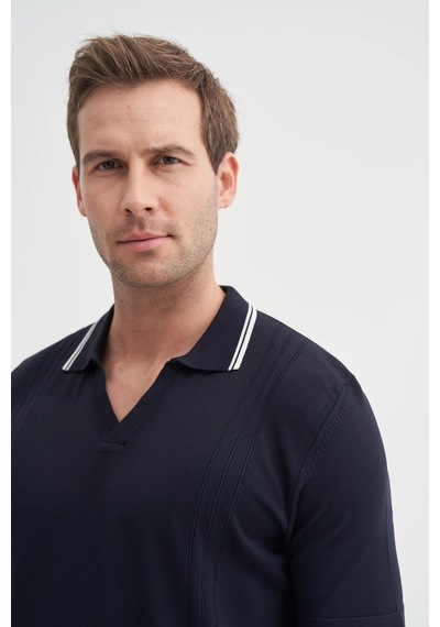 Cazador Triko Lacivert Erkek Polo Yaka T-shirt 3037 Lacivert