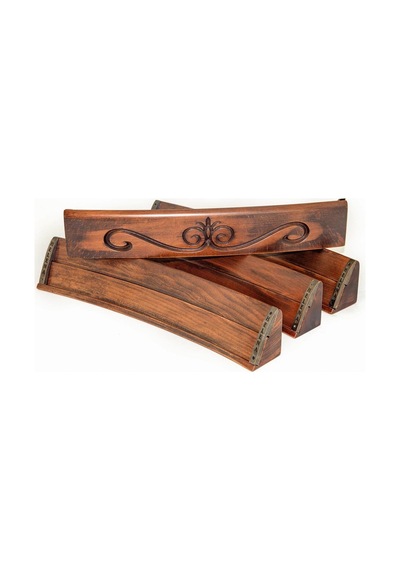 Helena Wood Art Elliptic Oval El Yapımı Masif Ahşap Oymalı Okey Takım