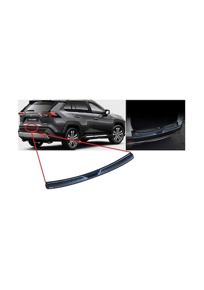 Toyota Uyumlu Rav 4 2019 Sonrası Arka Tampon Eşik Koruma Abs