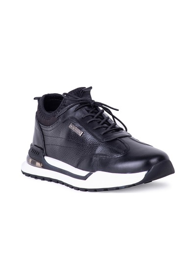 Pierre Cardin 1210275 Erkek Hakiki Deri Sneaker Ayakkabı Siyah